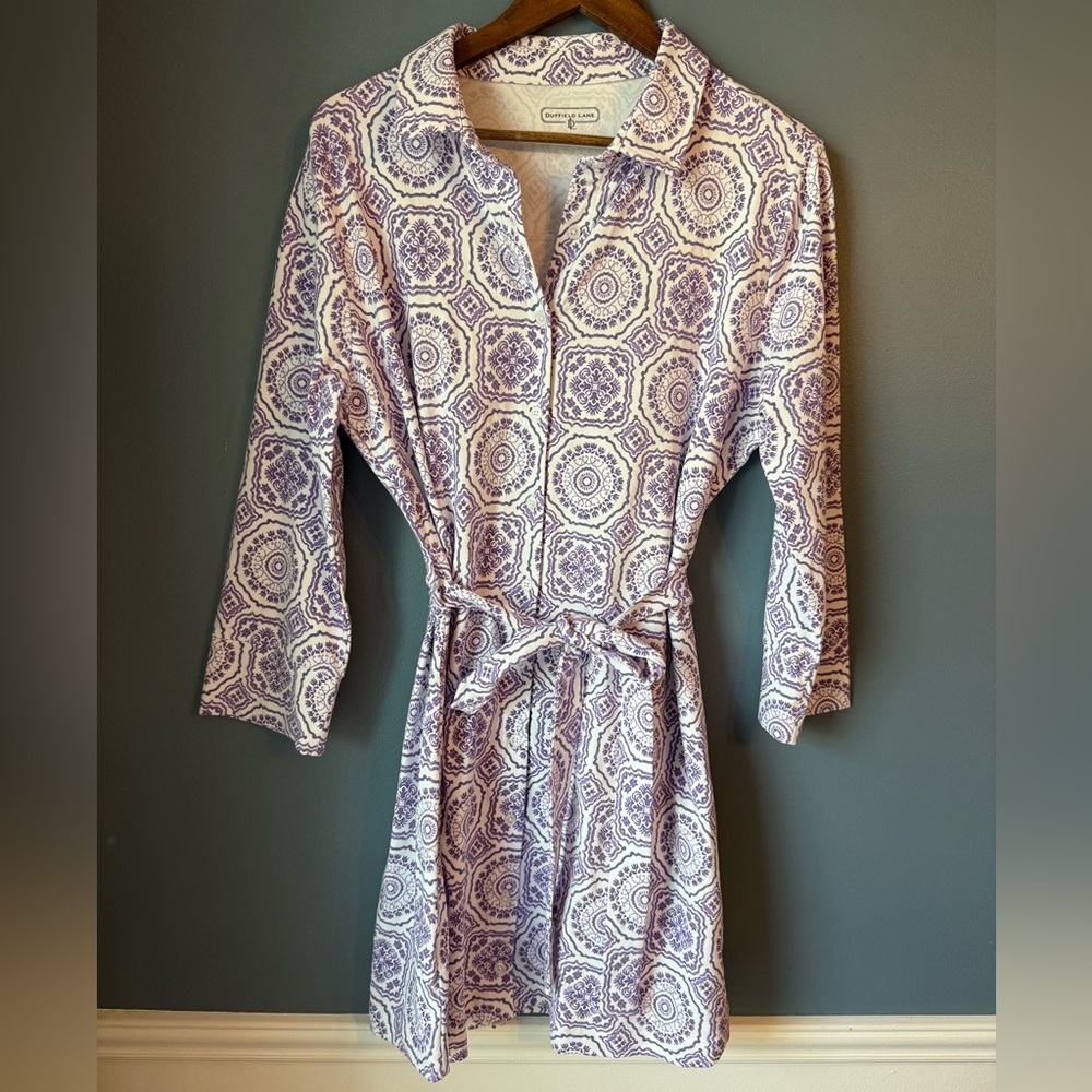 Duffield Lane Purple Mosaic‎ Shirt Dress
